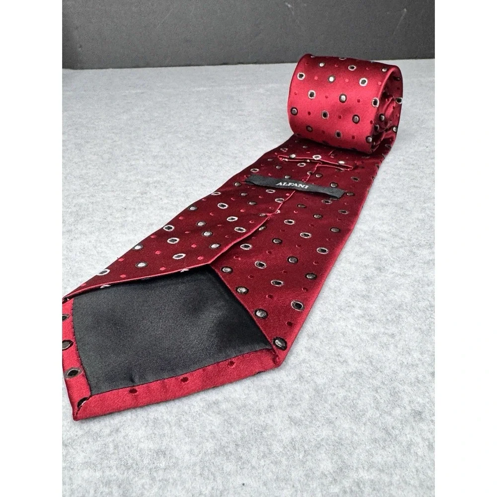 Alafani Men's Tie 100% Hand Made Silk‎  Red